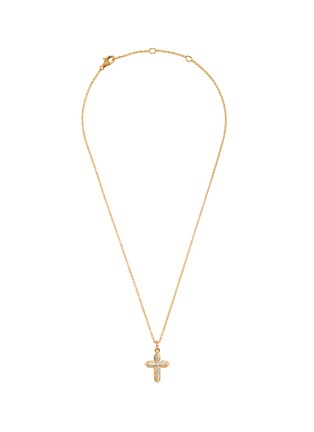 Main View - Click To Enlarge - JOHN HARDY - 'Classic Chain' diamond 18k gold cross pendant necklace