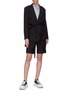 Figure View - Click To Enlarge - FFIXXED STUDIOS - 'Wutong' notch lapel belted wool-blend blazer