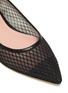 Detail View - Click To Enlarge - PEDDER RED - 'Alexia' fishnet mesh leather skimmer flats