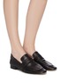 Figure View - Click To Enlarge - PEDDER RED - 'Rika' leather loafers