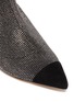 Detail View - Click To Enlarge - PEDDER RED - 'Bonita' panel toe cap strass sock knit ankle boots