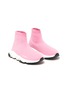Detail View - Click To Enlarge - BALENCIAGA - Speed' knit kids slip-on sneakers