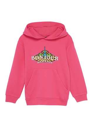 Main View - Click To Enlarge - BALENCIAGA - 'Bonjour' logo hoodie