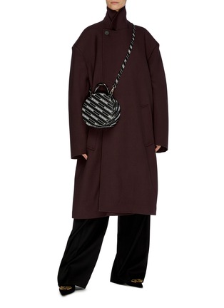 Figure View - Click To Enlarge - BALENCIAGA - Wrap around oversized coat
