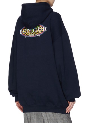 Back View - Click To Enlarge - BALENCIAGA - Graphic print hoodie