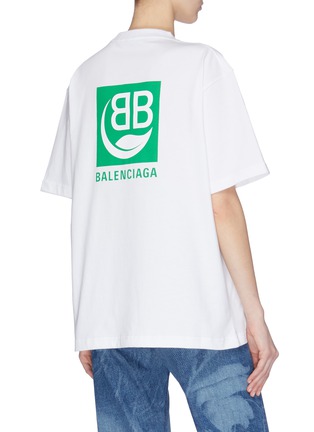 Back View - Click To Enlarge - BALENCIAGA - 'BB' logo print T-shirt
