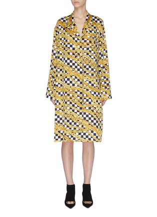 Main View - Click To Enlarge - BALENCIAGA - Chain print pyjama dress