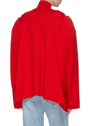 Back View - Click To Enlarge - BALENCIAGA - Puff shoulder oversize knit sweater