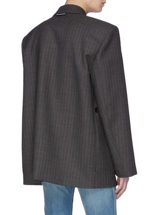 Back View - Click To Enlarge - BALENCIAGA - Prince of Wales check oversized blazer
