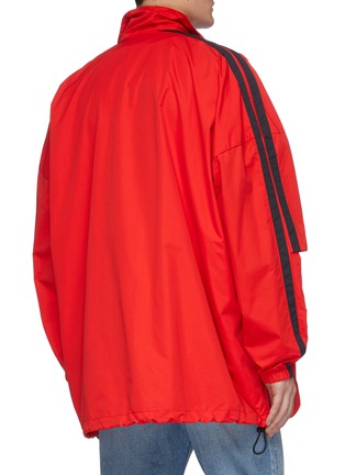 Back View - Click To Enlarge - BALENCIAGA - Double sleeve stripe outseam logo patch track jacket
