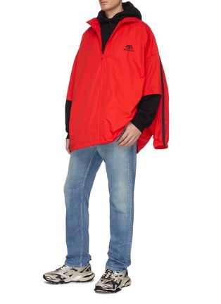 Figure View - Click To Enlarge - BALENCIAGA - Double sleeve stripe outseam logo patch track jacket