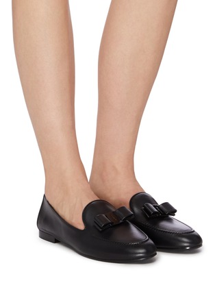 Figure View - Click To Enlarge - SALVATORE FERRAGAMO - 'Lesley' leather loafers