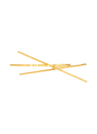 Figure View - Click To Enlarge - LELET NY - 'Exes Crystal' 14K Gold Plated Hair Pins