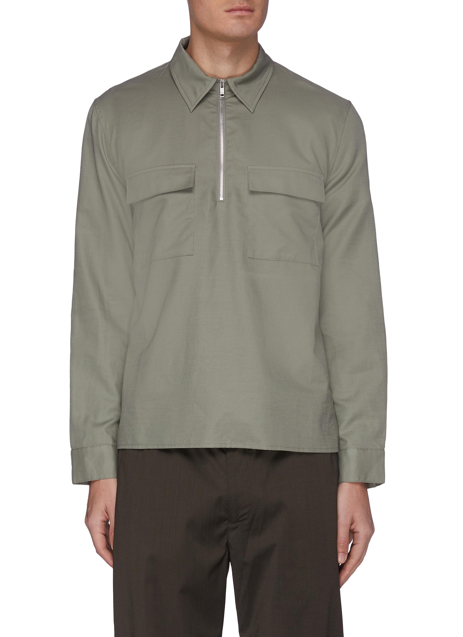 mens overshirt zip