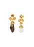 Main View - Click To Enlarge - OSCAR DE LA RENTA - Swarovski crystal pearl floral earrings