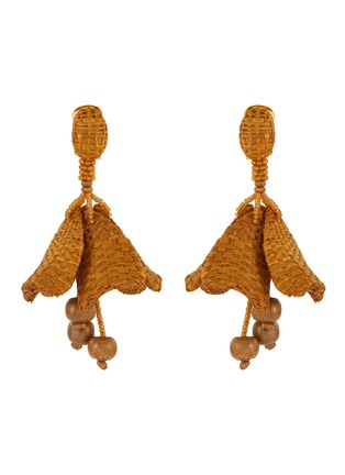 Main View - Click To Enlarge - OSCAR DE LA RENTA - Impatiens raffia earrings