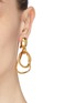 Front View - Click To Enlarge - OSCAR DE LA RENTA - Hammered hoops clip earrings