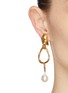 Figure View - Click To Enlarge - OSCAR DE LA RENTA - Hammered hoops clip earrings