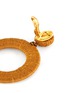 Detail View - Click To Enlarge - OSCAR DE LA RENTA - Woven raffia hoop earrings