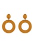 Main View - Click To Enlarge - OSCAR DE LA RENTA - Woven raffia hoop earrings