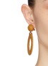Figure View - Click To Enlarge - OSCAR DE LA RENTA - Woven raffia hoop earrings