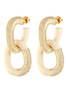 Main View - Click To Enlarge - OSCAR DE LA RENTA - Thread embroidered wood link earrings