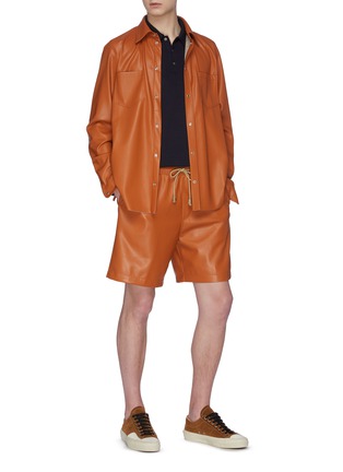 Figure View - Click To Enlarge - NANUSHKA - Faux leather shorts