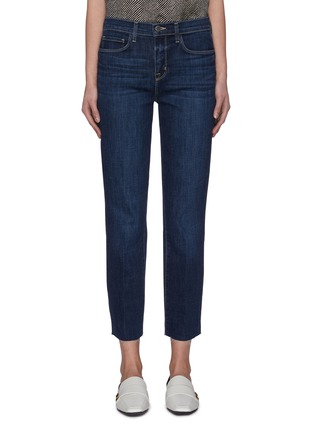 Main View - Click To Enlarge - L'AGENCE - 'Sada' frayed hem crop slim fit jeans