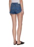 Back View - Click To Enlarge - L'AGENCE - 'Zoe' perfect fit frayed braided hem denim shorts