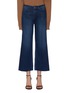 Main View - Click To Enlarge - L'AGENCE - 'Danica' dark wash whiskering wide leg jeans