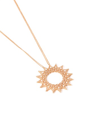 Detail View - Click To Enlarge - ROBERTO COIN - 'Roman Barocco' diamond 18k rose gold necklace