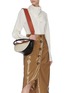 Front View - Click To Enlarge - YUZEFI - 'Dip' top handle thick strap leather shoulder bag