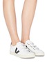 Figure View - Click To Enlarge - VEJA - '3-Lock' leather sneakers
