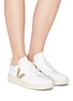 Figure View - Click To Enlarge - VEJA - 'V-10' B-mesh leather sneakers