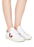 Figure View - Click To Enlarge - VEJA - 'V-12' colourblock leather sneakers
