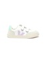Main View - Click To Enlarge - VEJA - 'V-12' colourblock leather kids sneakers