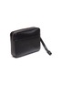 Detail View - Click To Enlarge - THOM BROWNE  - Wrist strap pebble grain leather dopp kit