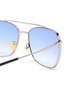 Detail View - Click To Enlarge - DONNIEYE - 'Fearless' Square Metal Frame Aviator Sunglasses