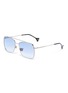 Main View - Click To Enlarge - DONNIEYE - 'Fearless' Square Metal Frame Aviator Sunglasses