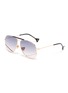 Main View - Click To Enlarge - DONNIEYE - 'Optimist' Angled Metal Aviator Sunglasses