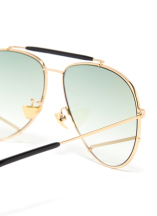 Detail View - Click To Enlarge - DONNIEYE - 'Joy' angled aviator sunglasses