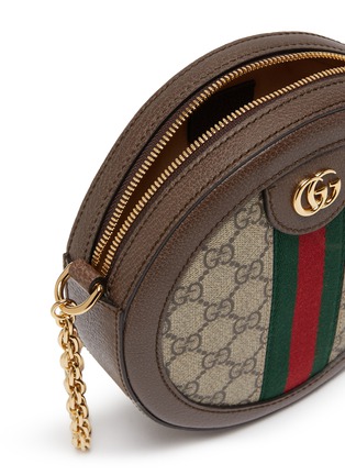 Detail View - Click To Enlarge - GUCCI - 'Ophidia' chain strap web stripe crossbody bag