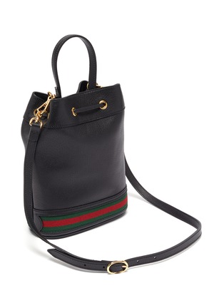 Detail View - Click To Enlarge - GUCCI - 'Ohpidia' crossbody leather bucket bag