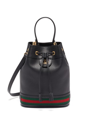 Main View - Click To Enlarge - GUCCI - 'Ohpidia' crossbody leather bucket bag