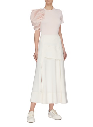 Figure View - Click To Enlarge - PH5 - 'Washington' Asymmetric Puff Sleeve Top
