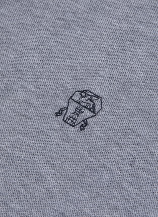  - BRUNELLO CUCINELLI - Logo embroidered contrast brim polo shirt