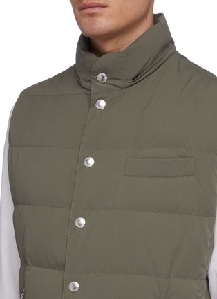 Detail View - Click To Enlarge - BRUNELLO CUCINELLI - Quilted hood gilet