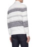 Back View - Click To Enlarge - BRUNELLO CUCINELLI - Bold stripe shawl collar cardigan