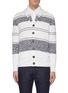 Main View - Click To Enlarge - BRUNELLO CUCINELLI - Bold stripe shawl collar cardigan