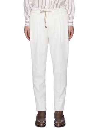Main View - Click To Enlarge - BRUNELLO CUCINELLI - Pleated drawstring pants